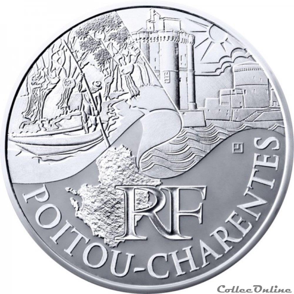 10 euros Poitou-Charentes 2011 monnaie france 10 euros poitou charentes 2011