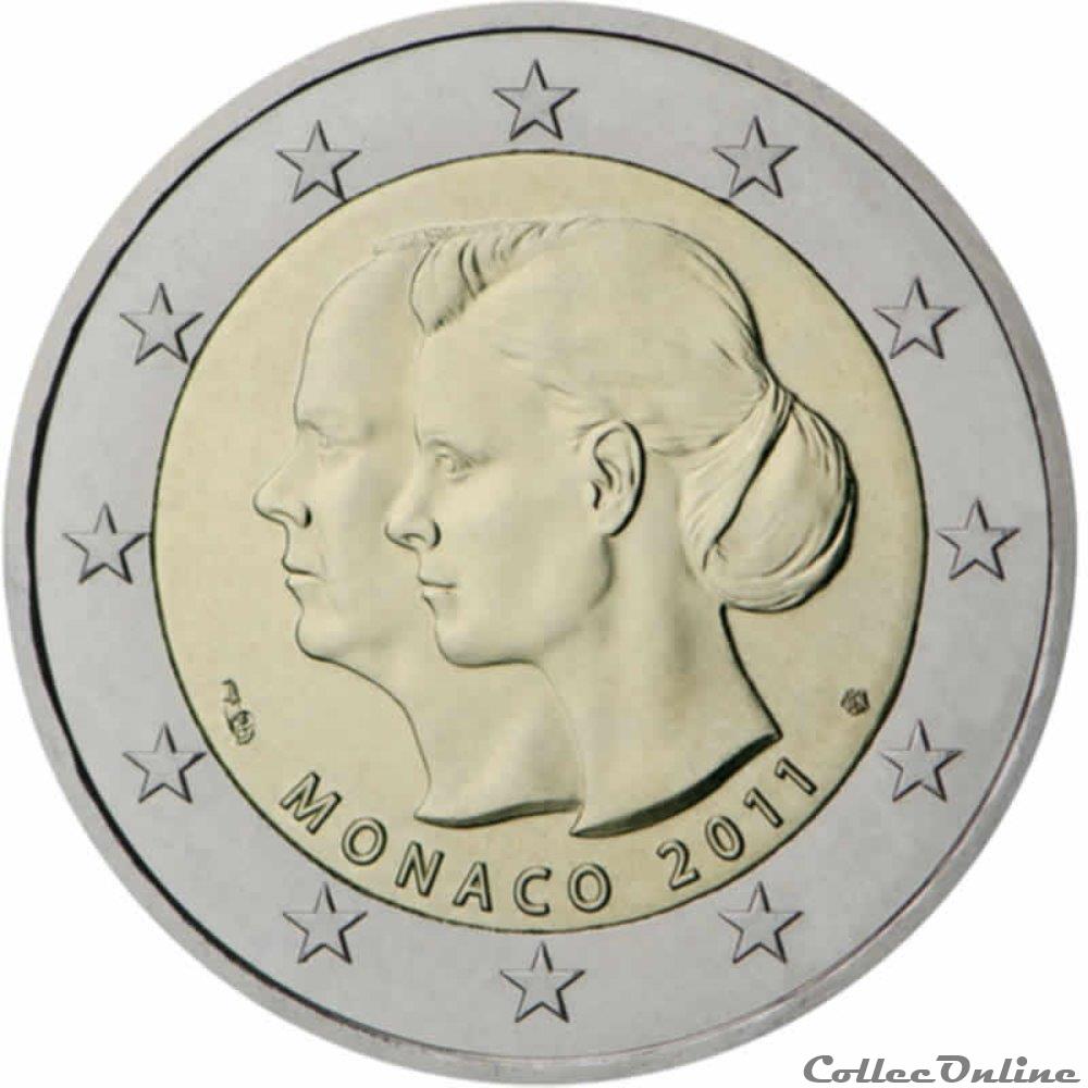 monnaie 2 euro monaco 2011