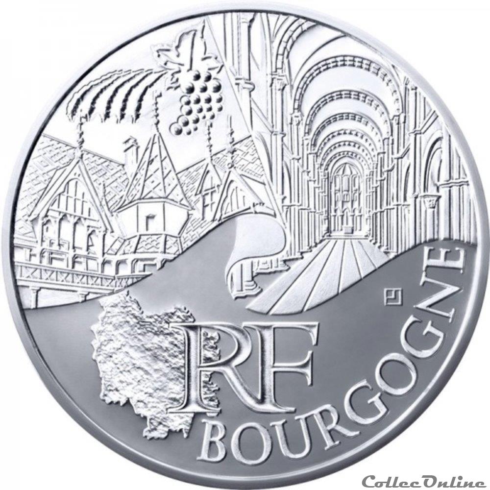 monnaie france 10 euros bourgogne 2011