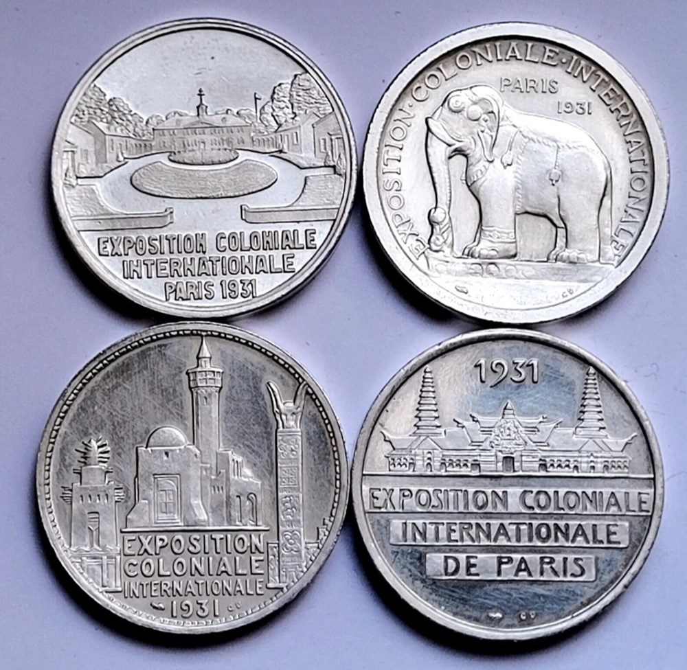 COFFRET DE MEDAILLES - EXPOSITION COLONIALE DE 1931 monnaies colonies francaises coffret de medailles exposition coloniale de 1931