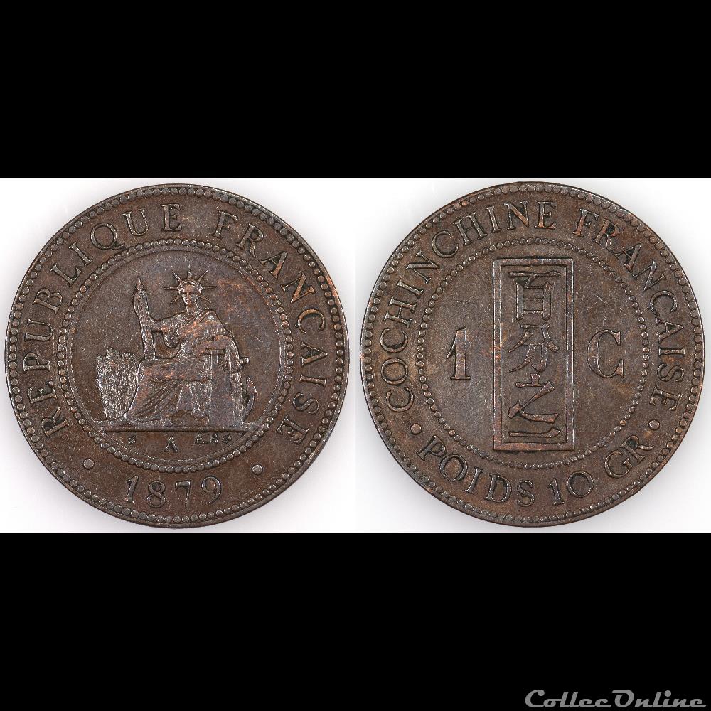 COCHINCHINE 1C 1879 A monnaies colonies francaises cochinchine 1c 1879 a