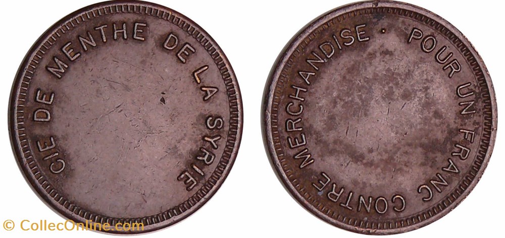 monnaies colonies francaises bon pour 1 franc contre merchandise nd
