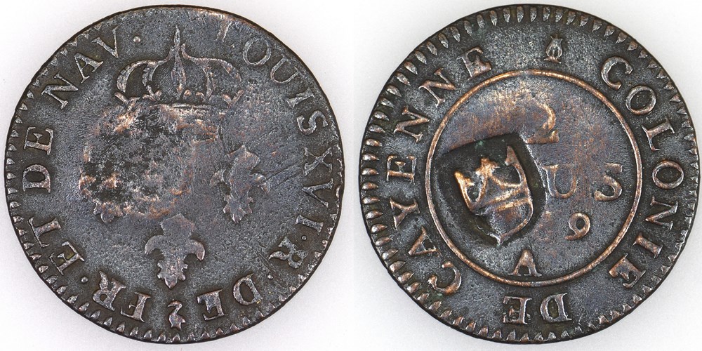 1 stuiver Saint-Barthélemy type V monnaies colonies 1 stuiver saint barthelemy type v