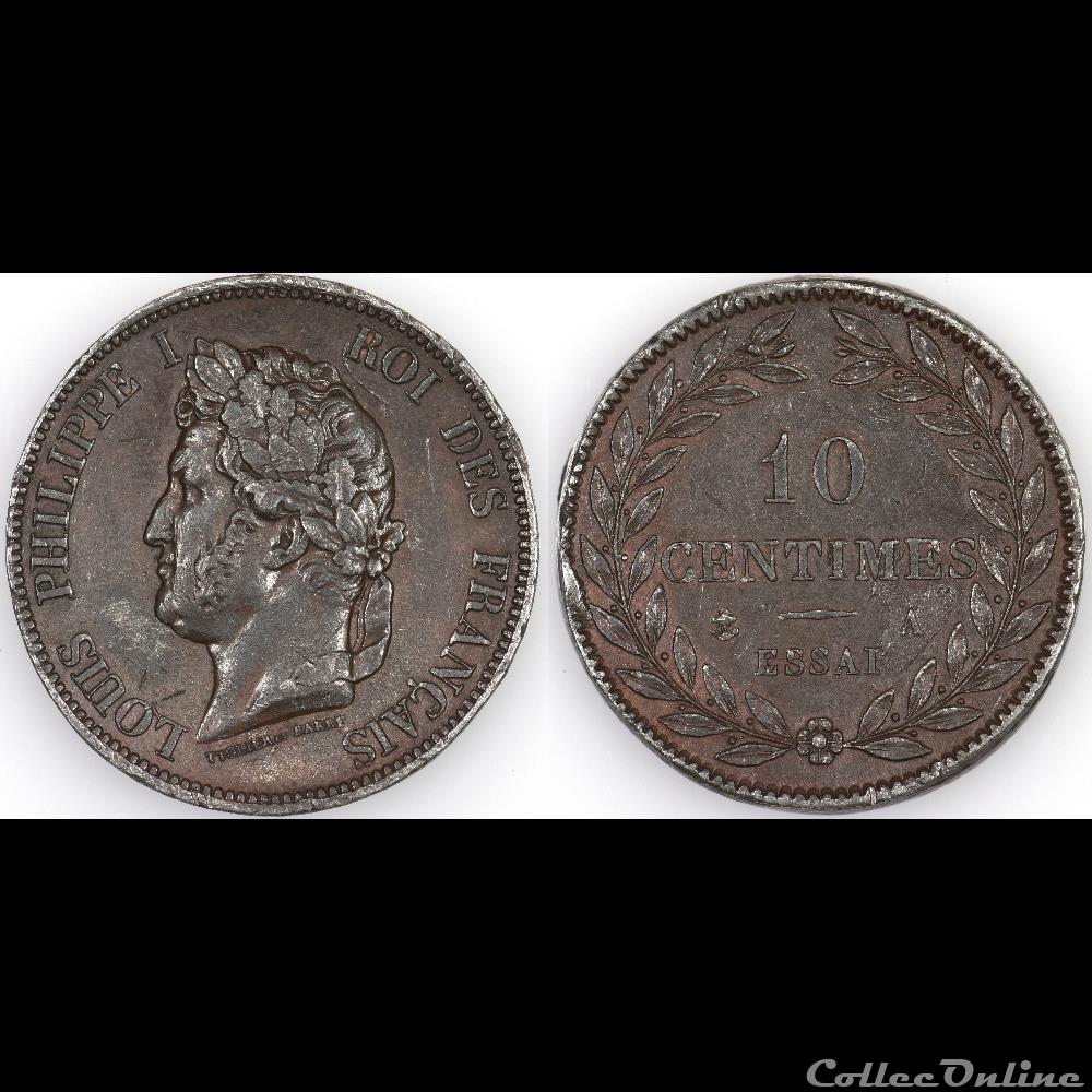 10 CENTIMES LOUIS-PHILIPPE I ESSAI ND monnaies colonies francaises 10 centimes louis philippe i essai nd