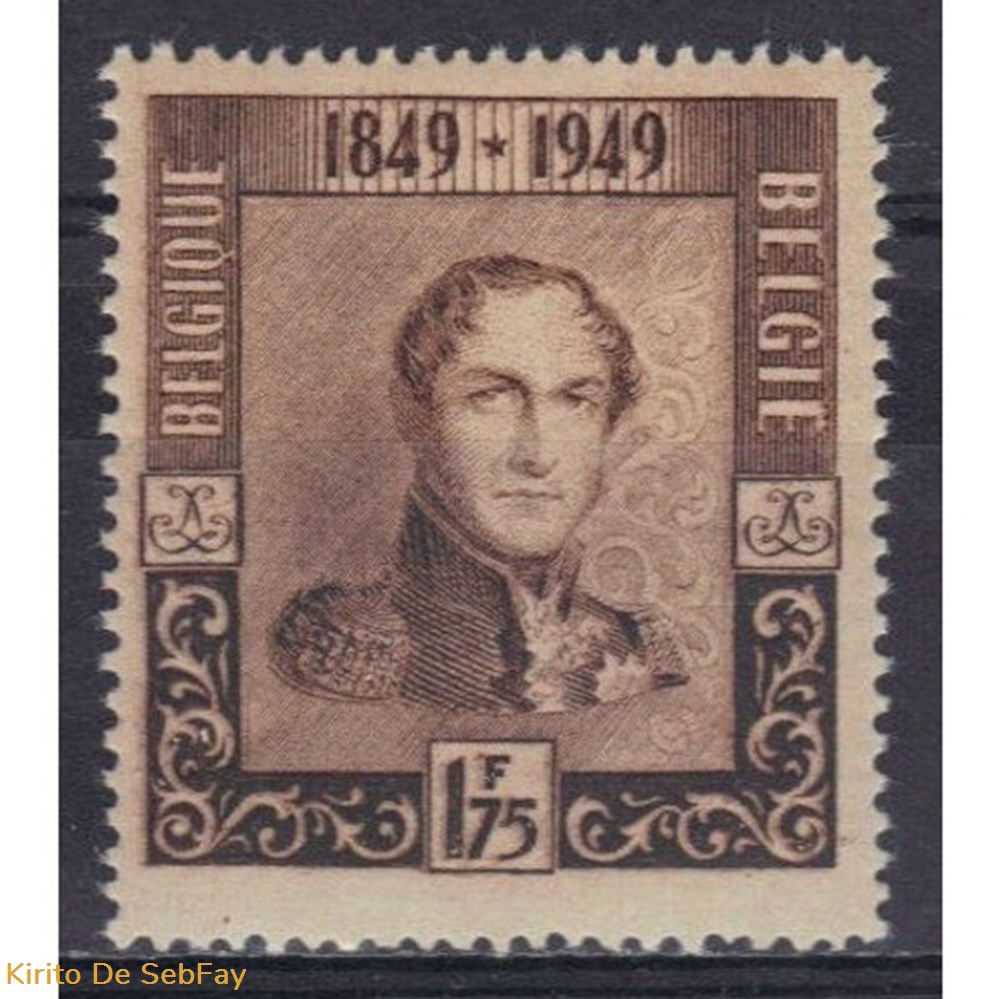 BELGIQUE - CENTENAIRE LEOPOLD 1er - 1949 - 1FR75 timbres belgique centenaire leopold 1er 1949 1fr75