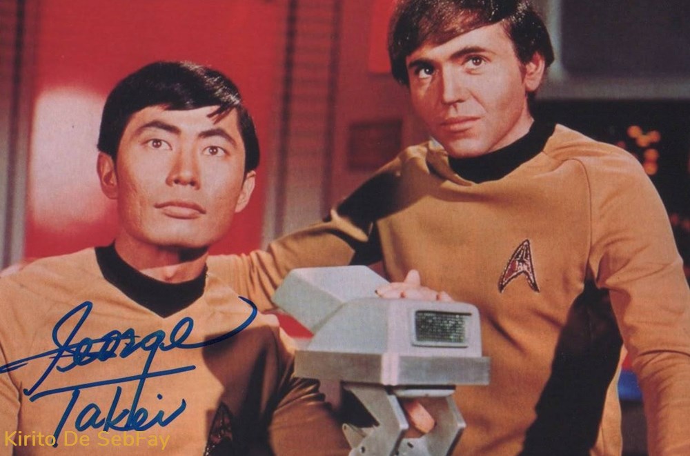cinema series autographes autographe de george takei hikaru sulu et walter koenig pavel chekov
