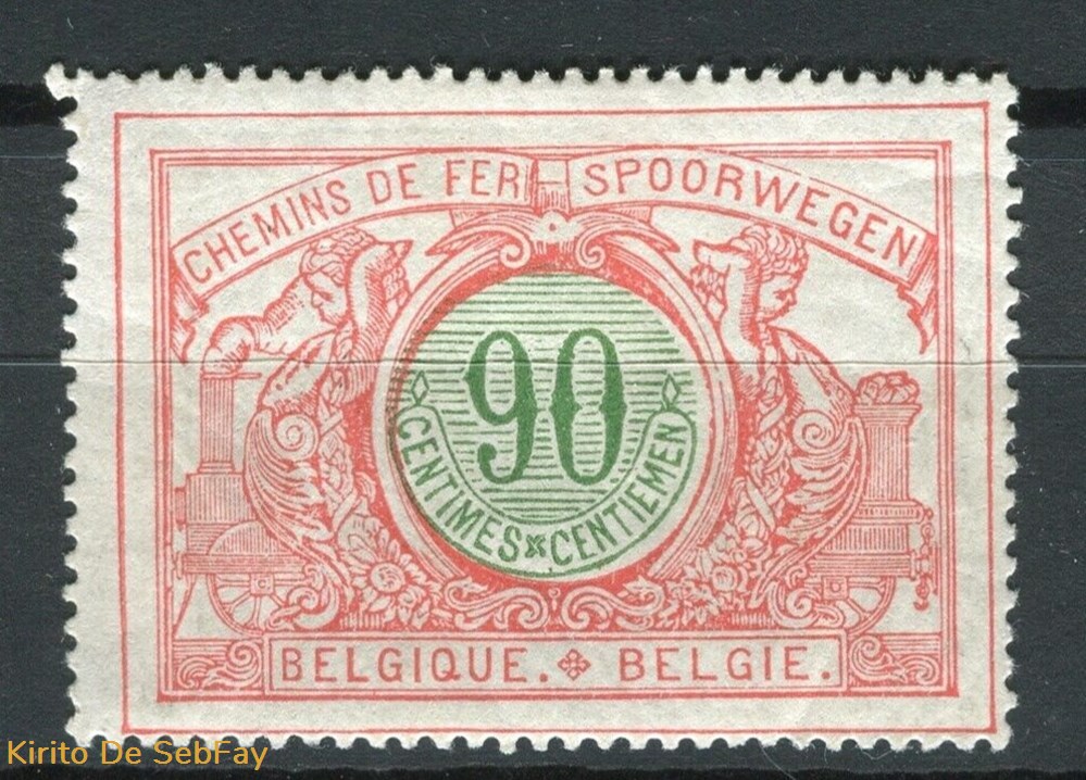 BELGIQUE - CHEMIN DE FER - 1902 - 90 timbres belgique chemin de fer 1902 90
