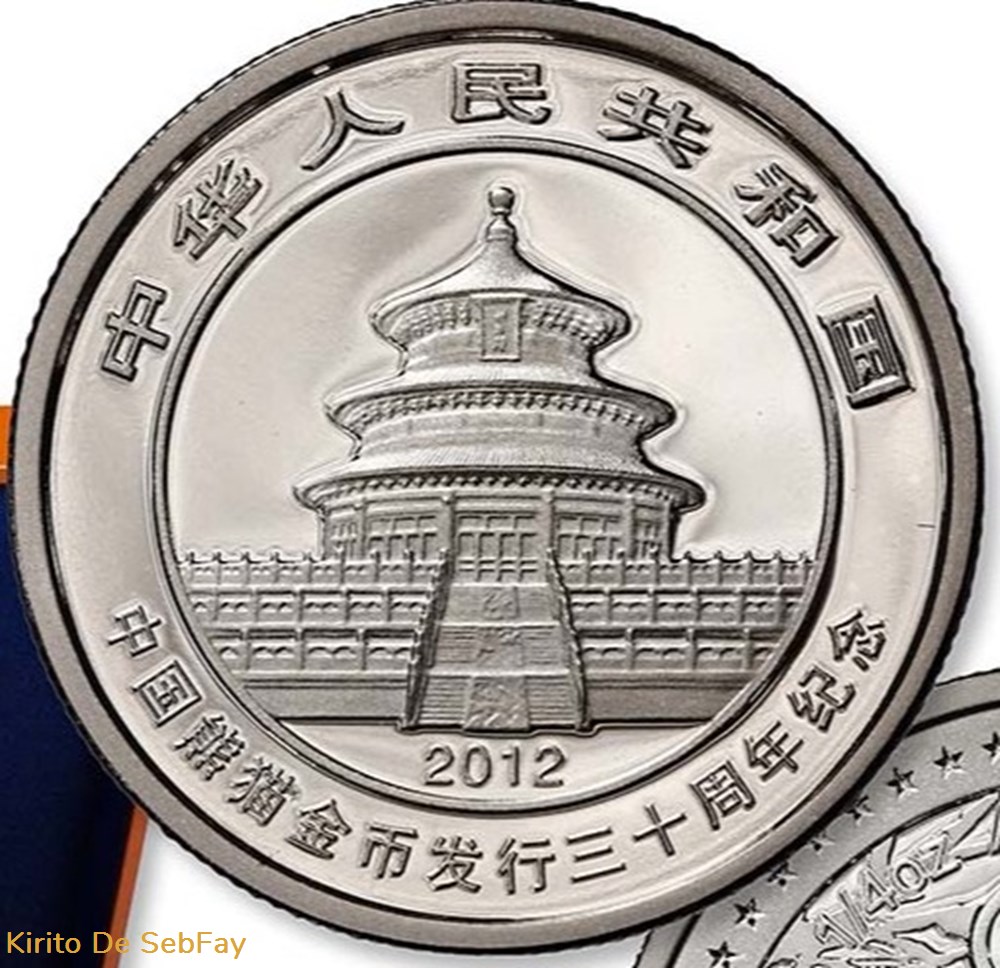 CHINE - 2012 - PANDA 3 YUAN 2 monnaies monde chine 2012 panda 3 yuan