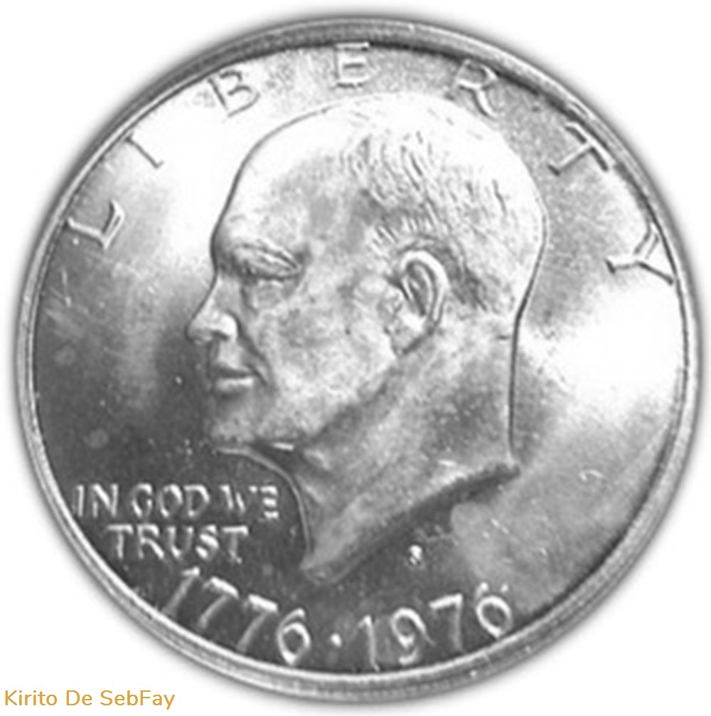 USA - 1 Dollar Eisenhower Bicentennial Dollar - 1976 monnaies monde etats unis usa 1 dollar eisenhower bicentennial dollar 1976
