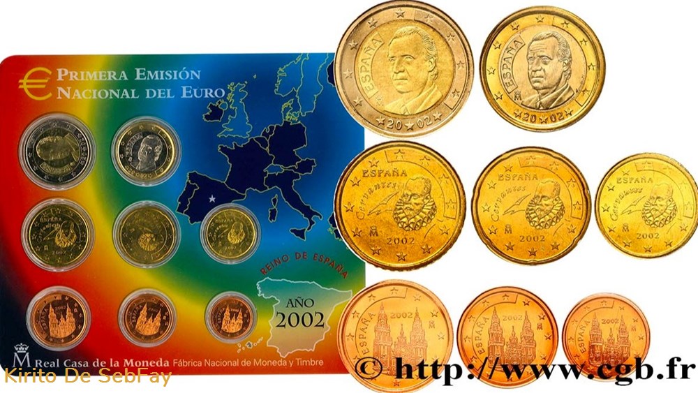 monnaies euros espagne bu 2002 madrid