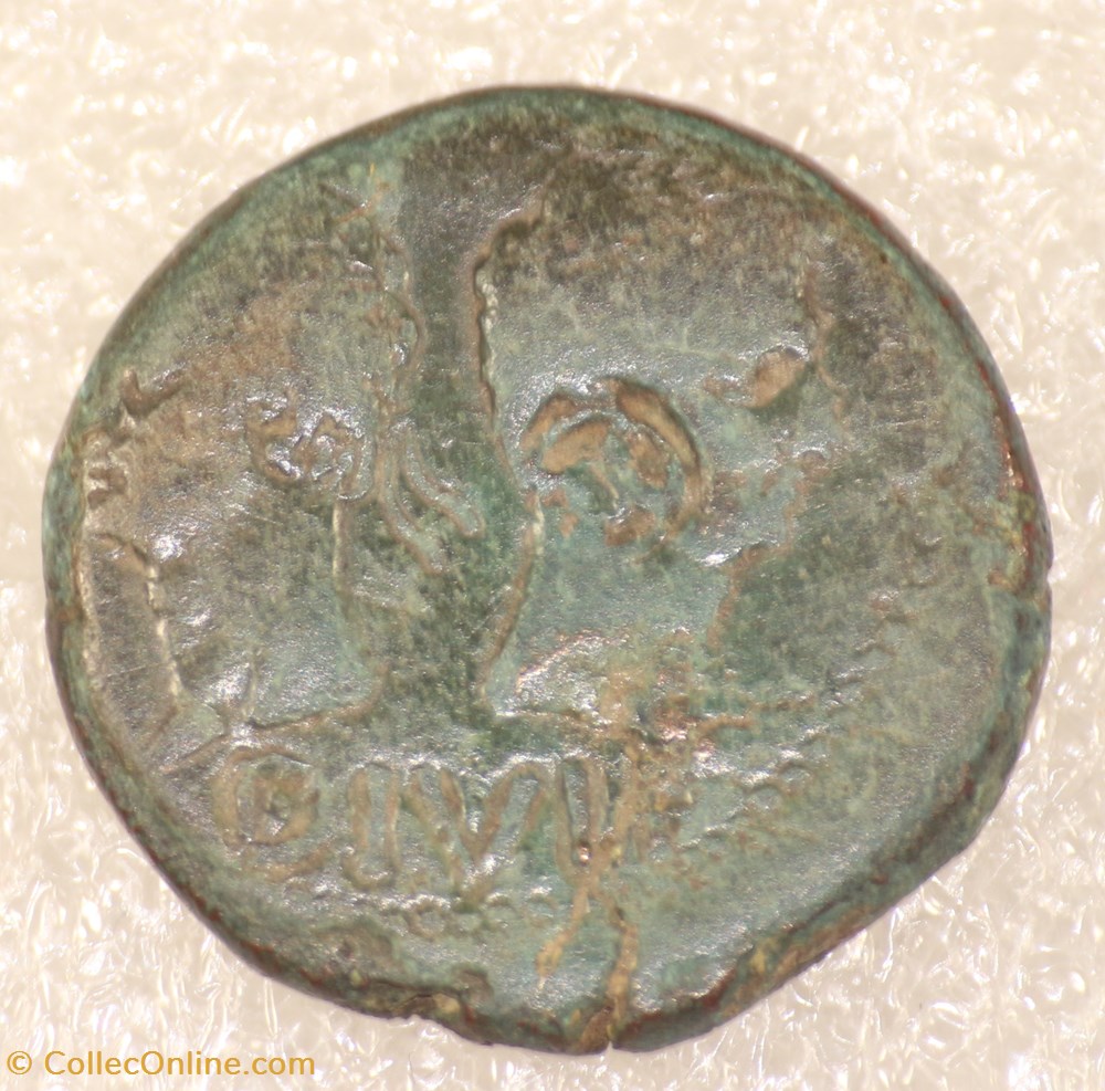 AGRIPPA - AS DE NIME - CONTREMARQUE monnaies antiques romaines republicaines imperiales agrippa as de nime contremarque