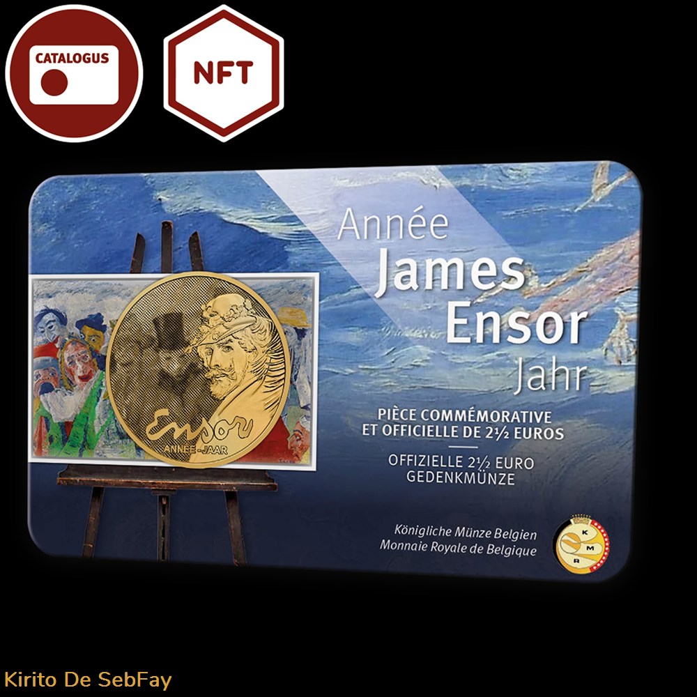 Pièce de 2,5 euros Belgique 2024 « Annee James Ensor » BU dans une coincard FR monnaies piece de 2 5 euros belgique 2024 annee james ensor bu dans une coincard fr