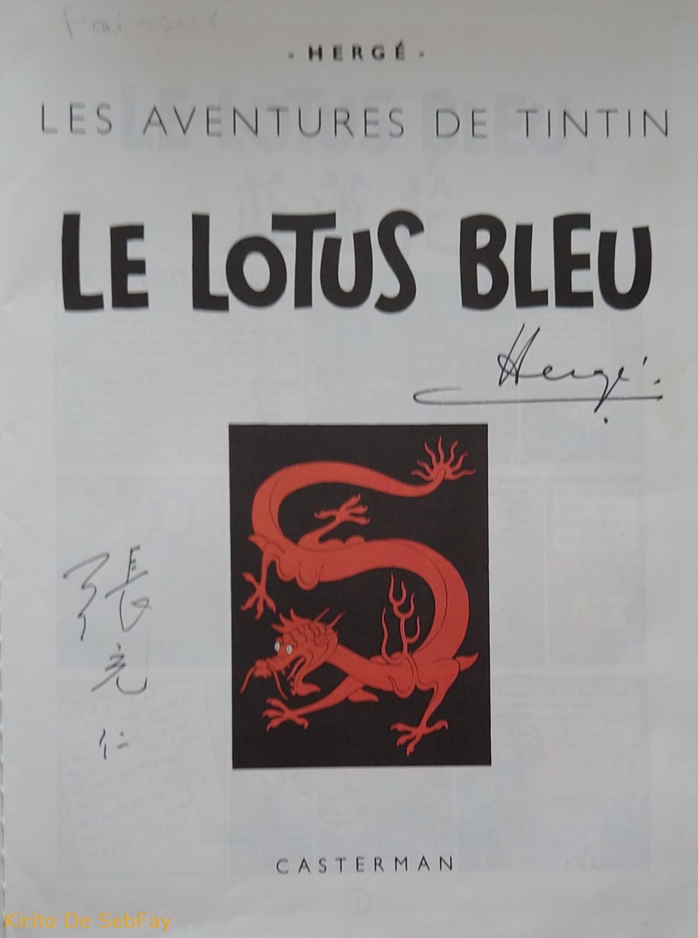 livres revues bd herge tintin tle lotus bleu signe de herge et tchang
