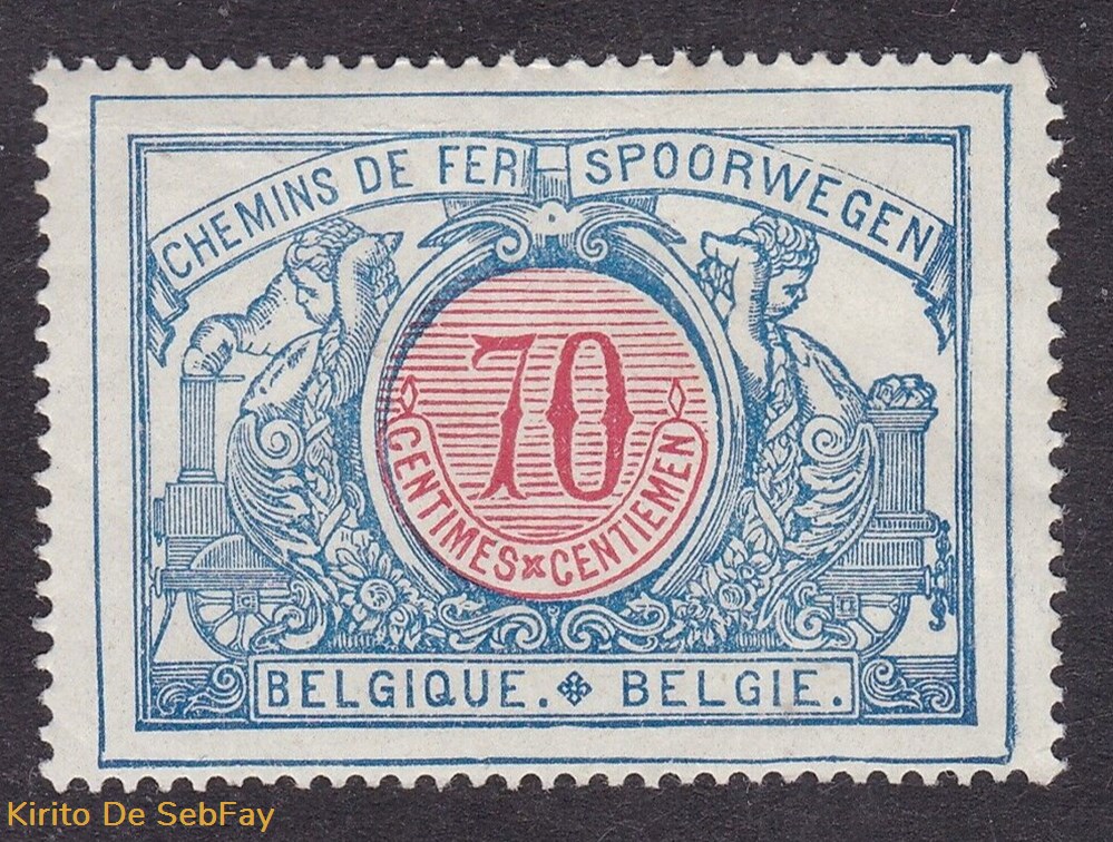 BELGIQUE - CHEMIN DE FER - 1902 - 70 timbres belgique chemin de fer 1902 70