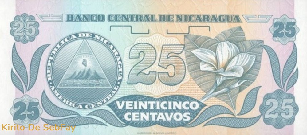 billets nicaragua billet de 25 centavos de cordoba 1991