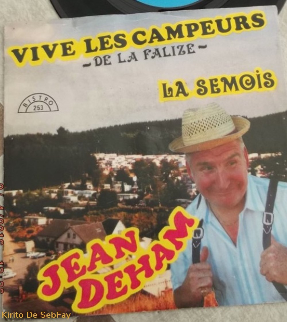 45T - Jean Deham - Vive les campeurs - de la Falize musique instruments disques vinyles 45t jean deham vive les campeurs de la falize