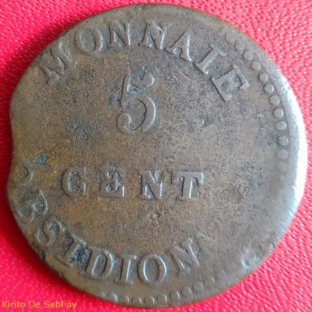5 centimes d'Anvers au double L, Louis XVIII, 1814, Anvers, atelier de l'arsenal monnaies monde france 5 centimes anvers au double l louis xviii 1814 anvers atelier de arsenal