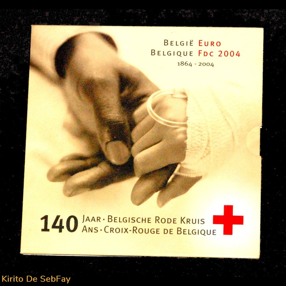 BELGIQUE 140 ans - Croix-Rouge de Belgique - 2004 monnaies euros belgique 140 ans croix rouge de belgique 2004