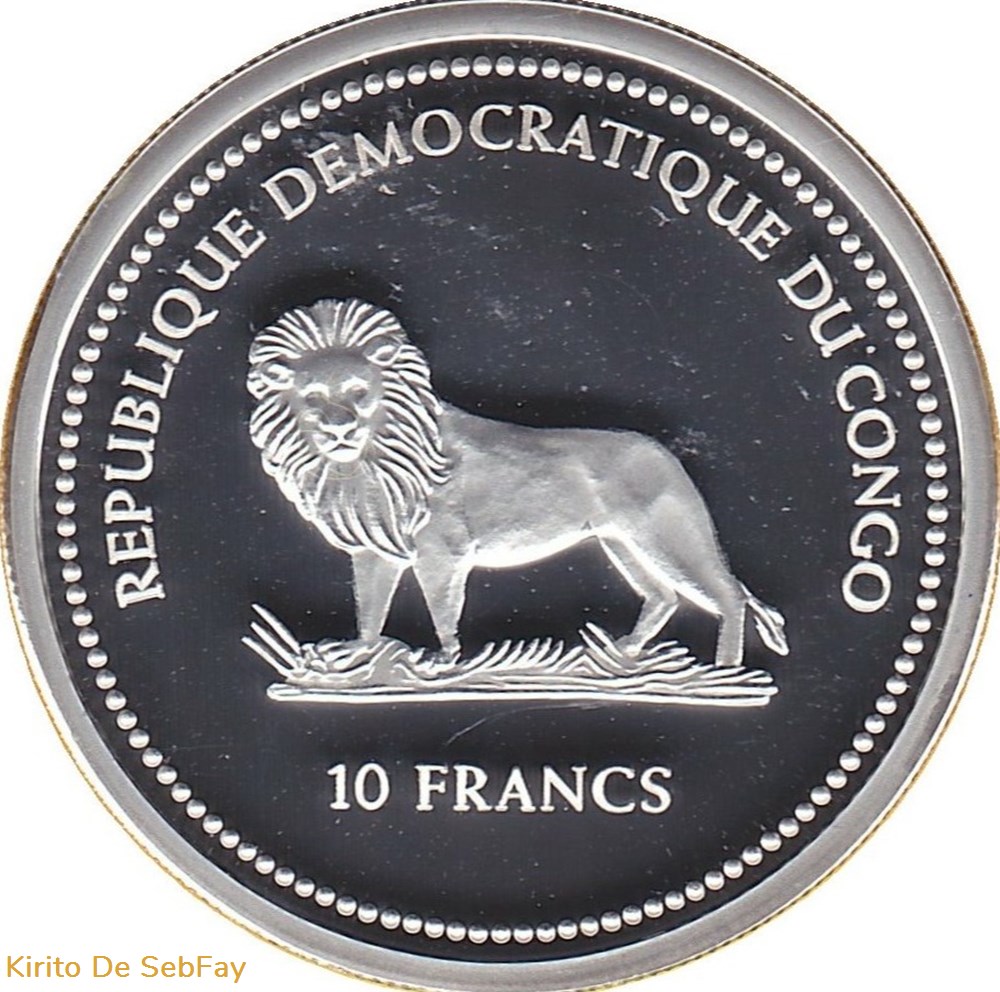 RDC - Marine - Life Protection 2000 - 10 Fr monnaies monde congo rdc marine life protection 2000 10 fr