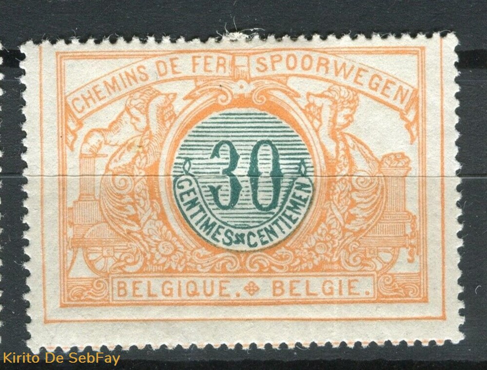 BELGIQUE - CHEMIN DE FER - 1902 - 30 timbres belgique chemin de fer 1902 30