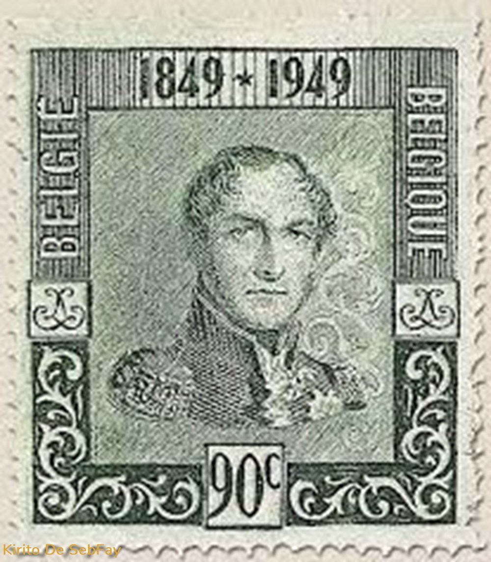 BELGIQUE - CENTENAIRE LEOPOLD 1er - 1949 - 90ct timbres belgique centenaire leopold 1er 1949 90ct