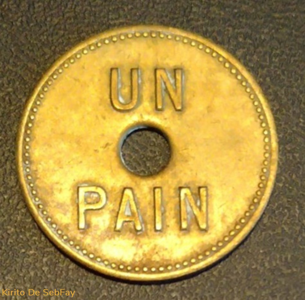 UN PAIN - CUESMES monnaies paranumismatique jetons poids un pain cuesmes