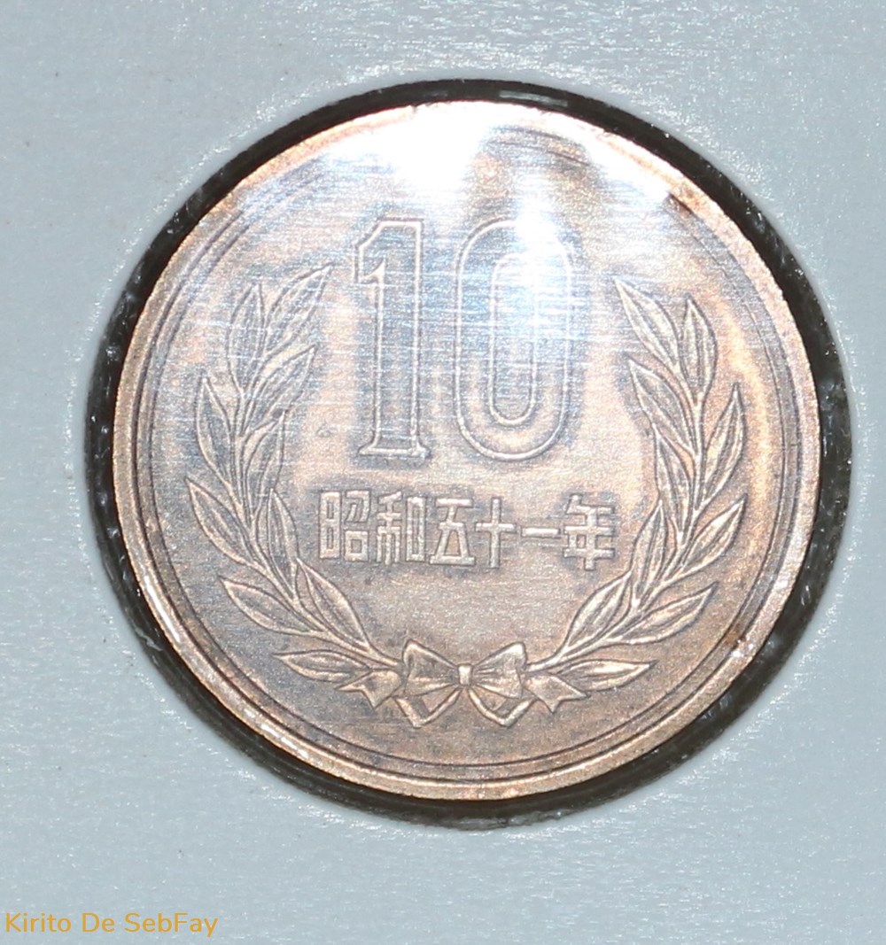 HIROHITO 10 YEN 1976 monnaies monde japon hirohito 10 yen 1976