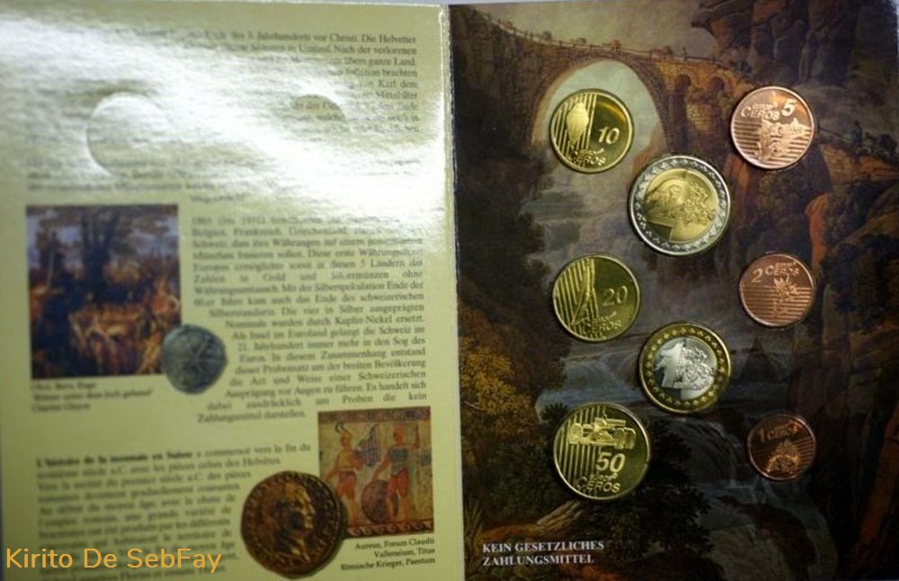 Suisse-2003-ESSAI-EURO PATTERN monnaies euros europe suisse 2003 essai euro pattern