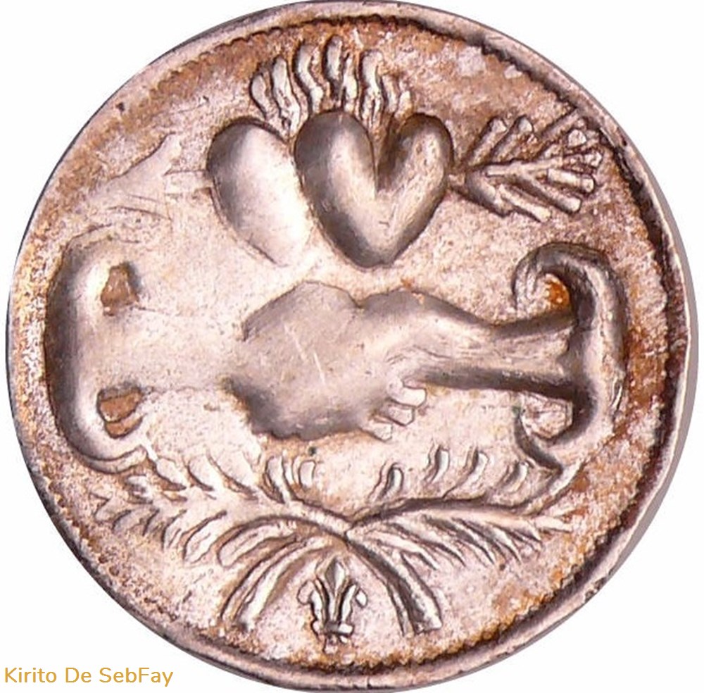 France – Jeton à épouser en argent – Bractéate medailles monetaires de necessite france jeton a epouser en argent bracteate