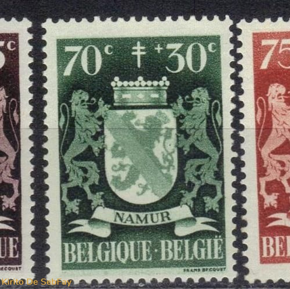 BELGIQUE - ANTITUBERCULEUX - ARMOIRIES DES PROVINCES- 1945 - 70c 30c timbres belgique antituberculeux armoiries des provinces 1945 70c 30c