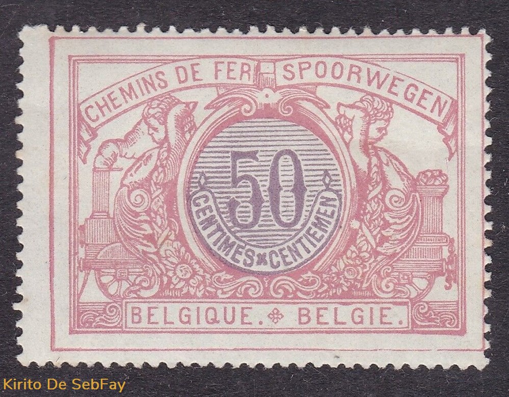 BELGIQUE - CHEMIN DE FER - 1902 - 50 timbres belgique chemin de fer 1902 50