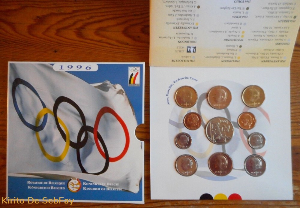 BELGIQUE - XXV Olympiad Atlanta 1996 monnaies monde belgique xxv olympiad atlanta 1996