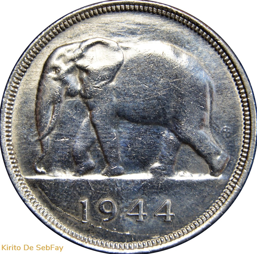 monnaies colonies belges 50 francs leopold iii