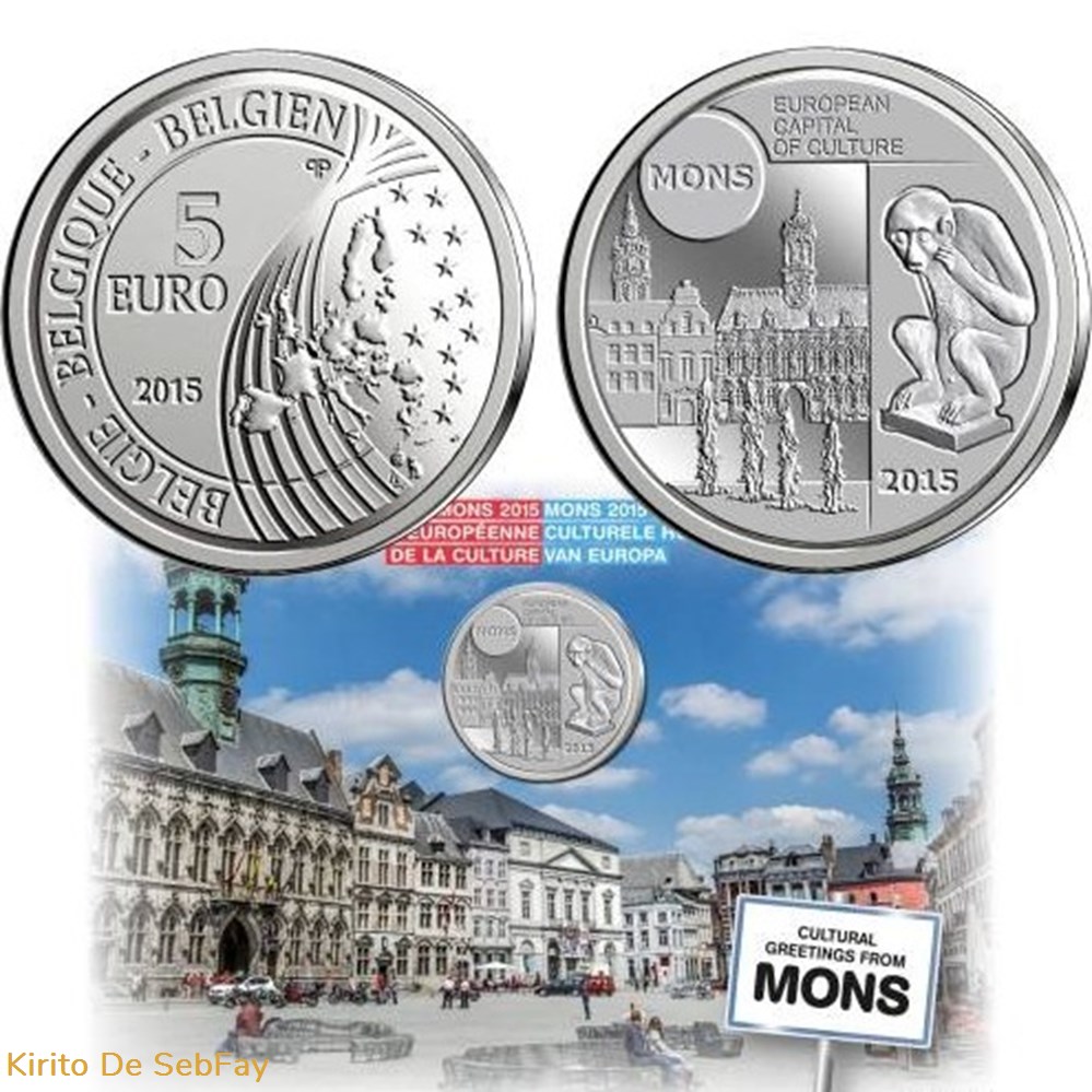 monnaies euros a coffret bu 5 euro mons belgique 2015