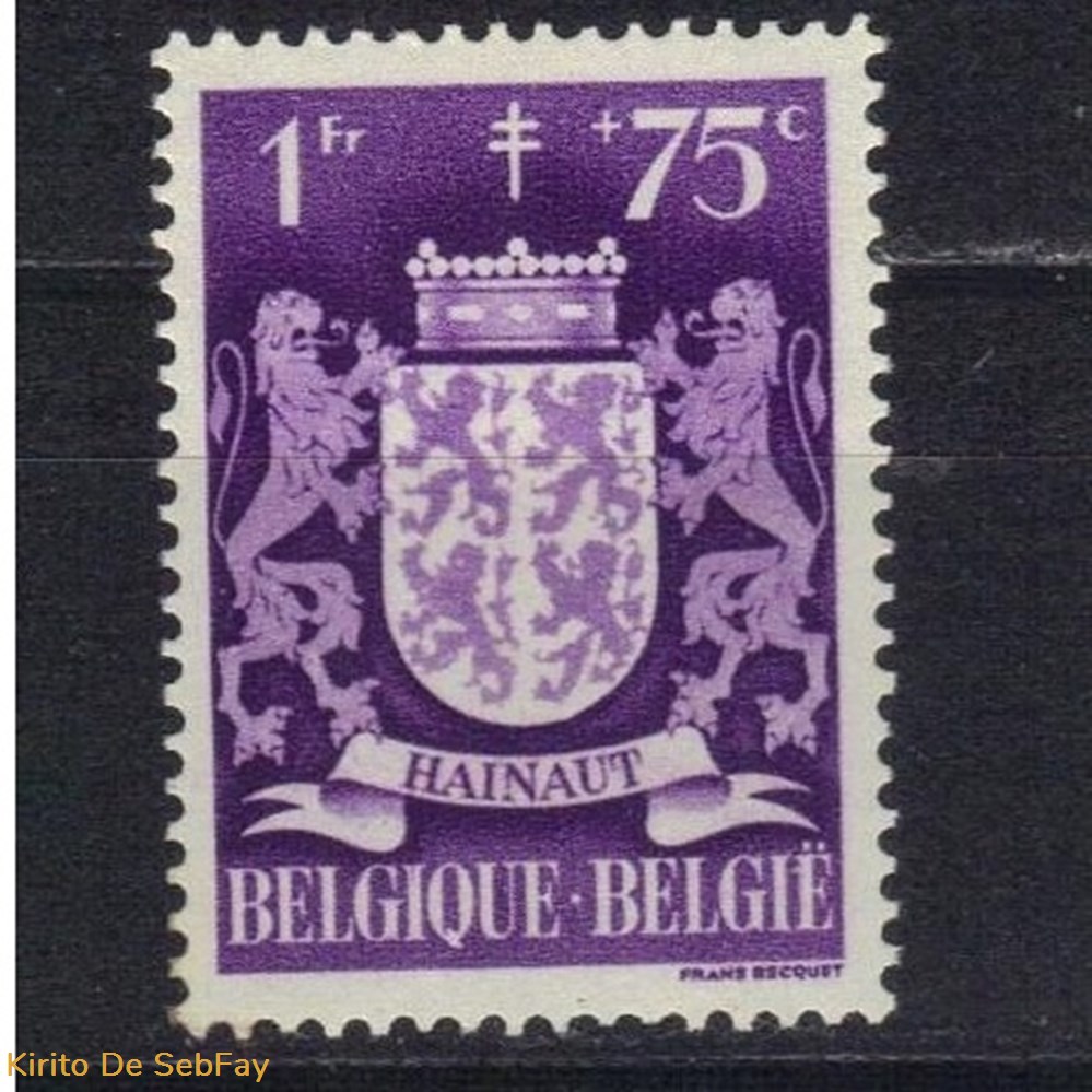 BELGIQUE - ANTITUBERCULEUX - ARMOIRIES DES PROVINCES- 1945 - 1FR 75c timbres belgique antituberculeux armoiries des provinces 1945 1fr 75c