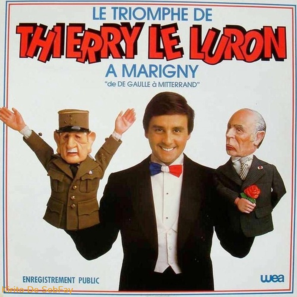 33T - Thierry Le Luron - De De Gaulle A Mitterand + Supplément musique instruments disques vinyles 33t thierry le luron de de gaulle a mitterand supplement