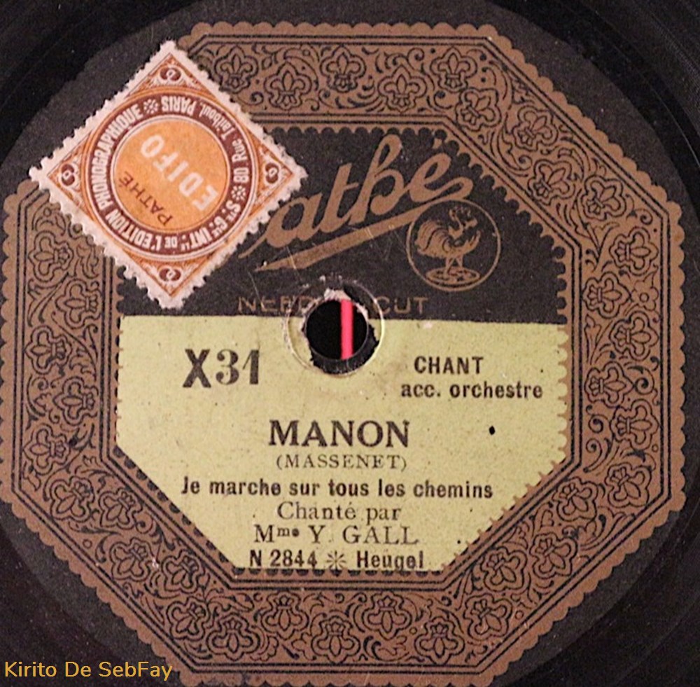 musique instruments disques vinyles 78t yvonne gall connais tu le pays shellac 10 78 rpm 1927