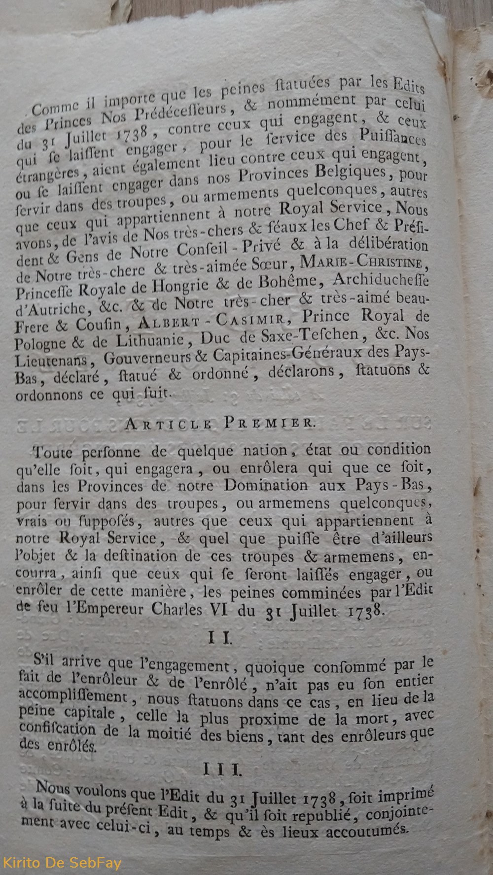 Edit additionnel - 1791 2 documents anciens edit additionnel 1791