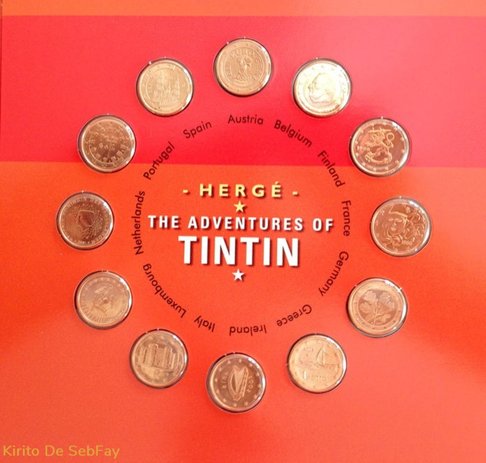 monnaies euros 50th anniversary coin set herge tintin