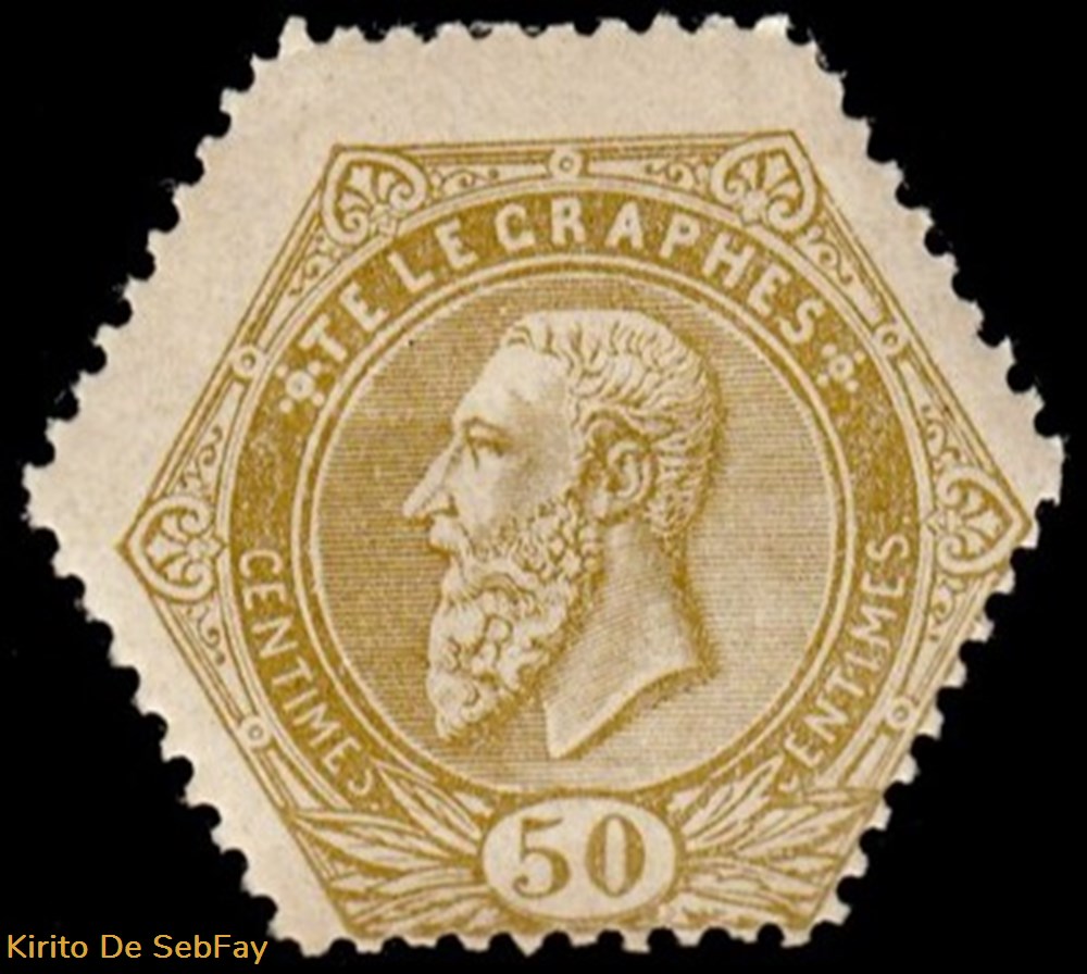 BELGIQUE - Timbre télégraphe - 1871 - 50 timbres belgique timbre telegraphe 1871 50