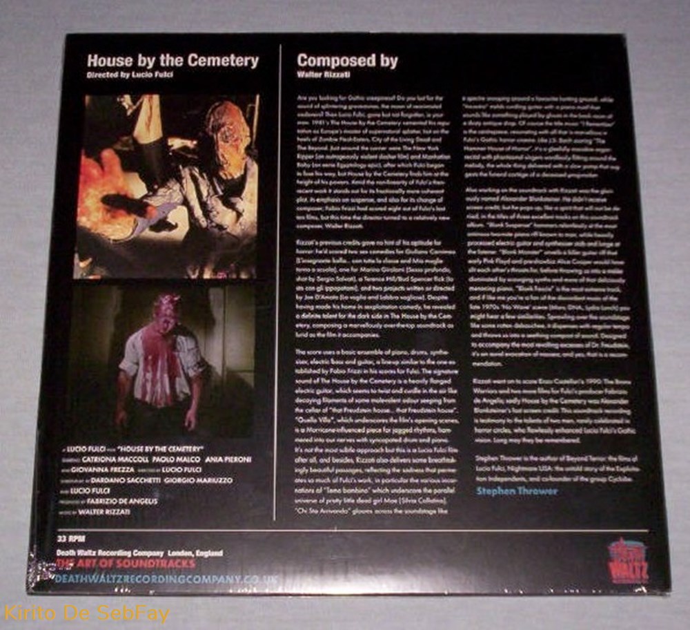 33T - Walter Rizzati - House by the Cemetary - RED 2 musique instruments disques vinyles 33t walter rizzati house by the cemetary red