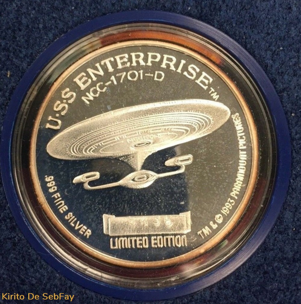 MEDAILLE ARGENT - JEAN-LUC PICARD 1993 2 medailles medaille argent jean luc picard 1993