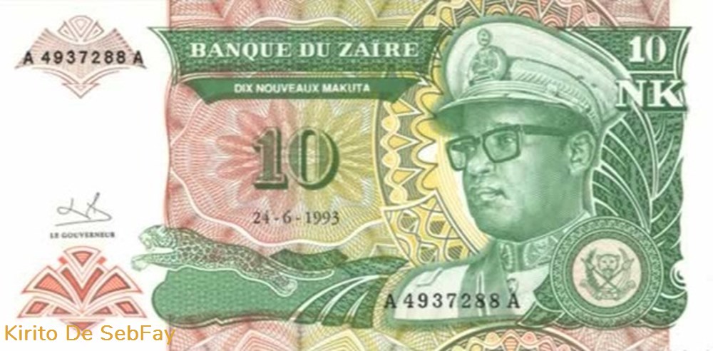 Zaïre - 10 Nouveaux Makuta - 1993 billets zaire 10 nouveaux makuta 1993