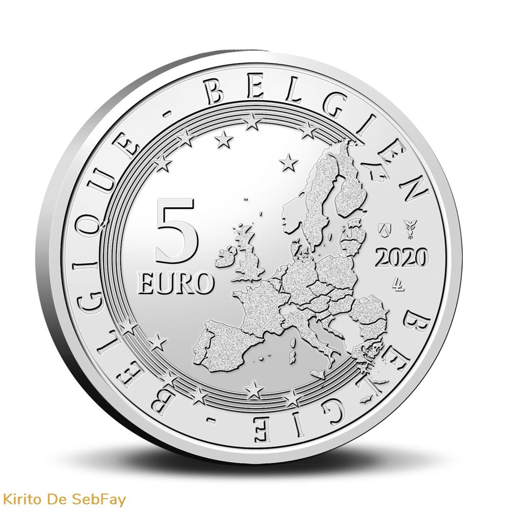 Pièce de 5 euros Belgique 2020 « Team Belgium » en couleur BU dans une coincard monnaies piece de 5 euros belgique 2020 team belgium en couleur bu dans une coincard
