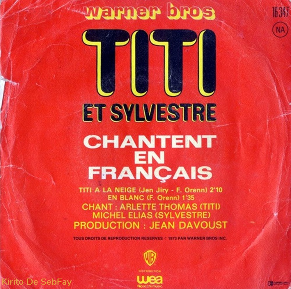 musique instruments disques vinyles 45t titi et sylvestre a la neige