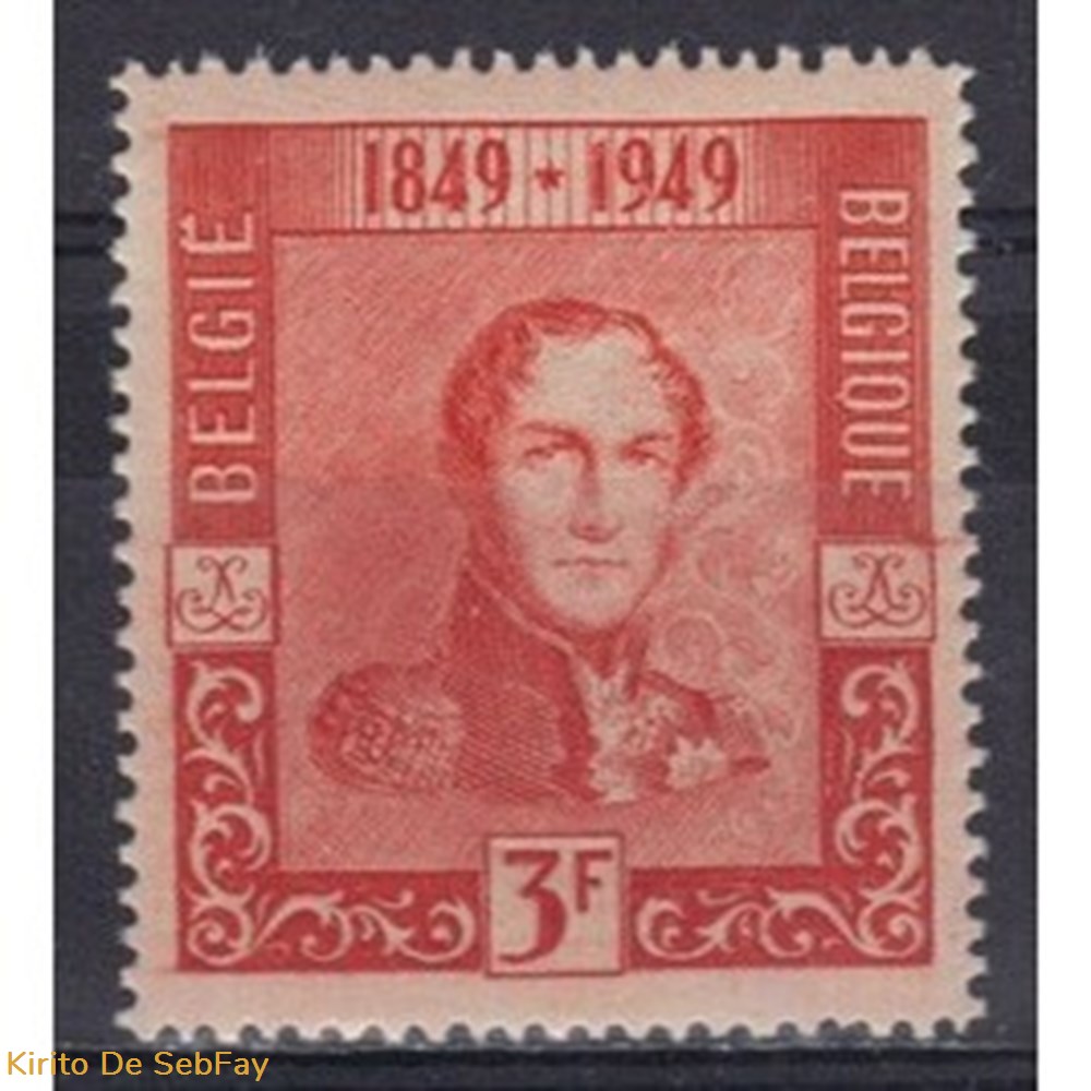 timbres belgique centenaire leopold 1er 1949 3fr
