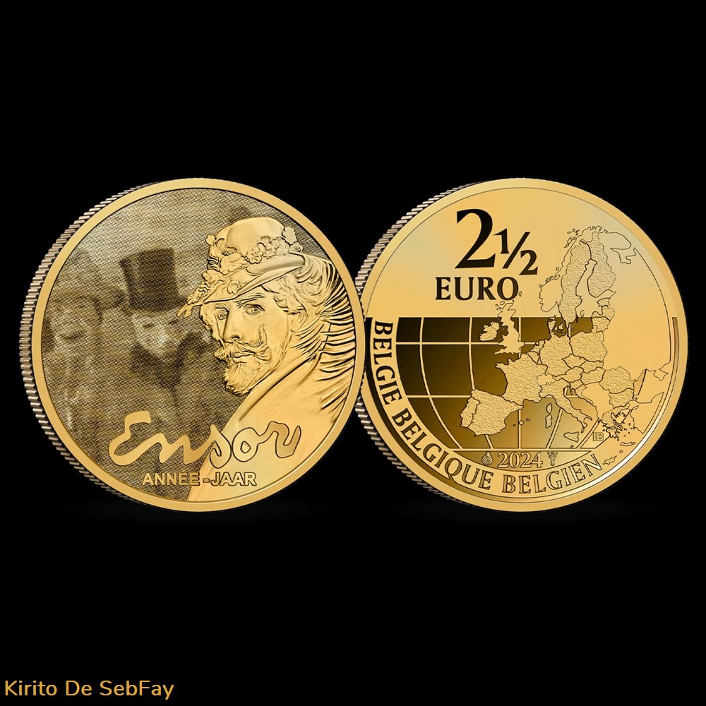 Pièce de 2,5 euros Belgique 2024 « Annee James Ensor » BU dans une coincard FR monnaies piece de 2 5 euros belgique 2024 annee james ensor bu dans une coincard fr