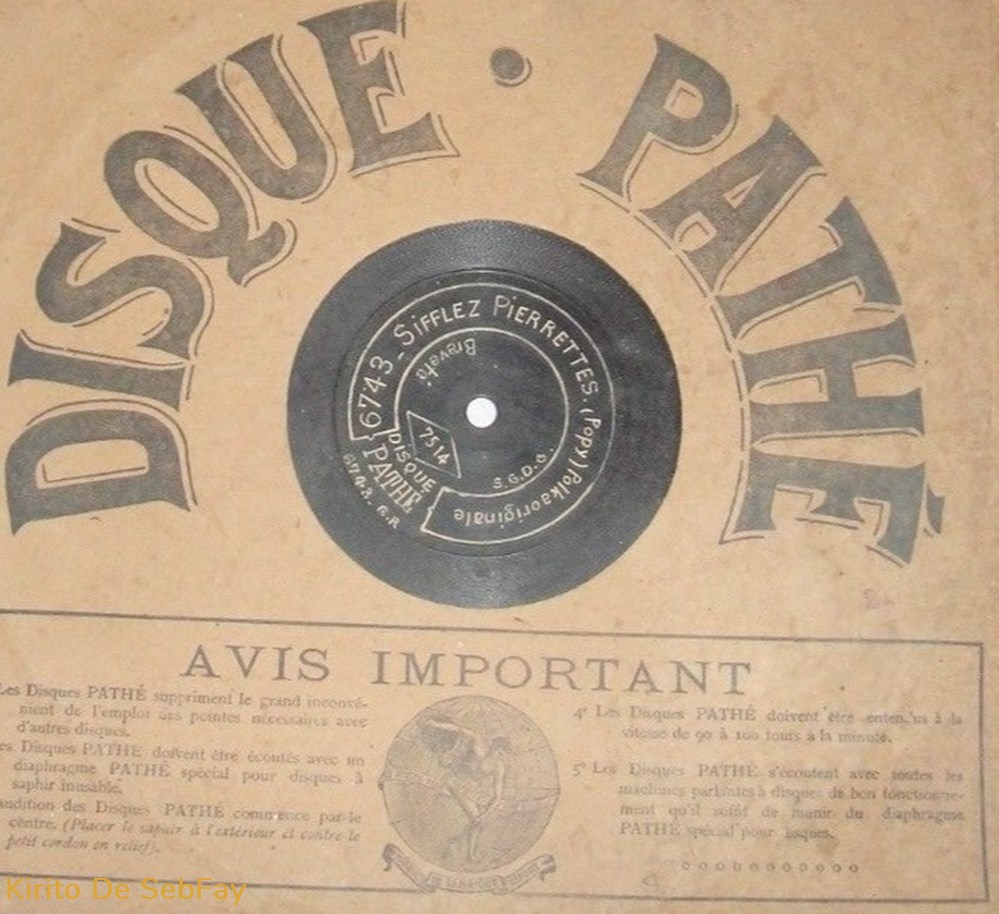 90T - Shellac, 12'', 90 RPM - Sifflez Pierrettes musique instruments disques vinyles 90t shellac 12 90 rpm sifflez pierrettes