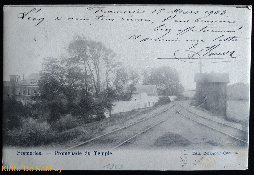 Frameries - Promenade du Temple cartes postales frameries promenade du temple