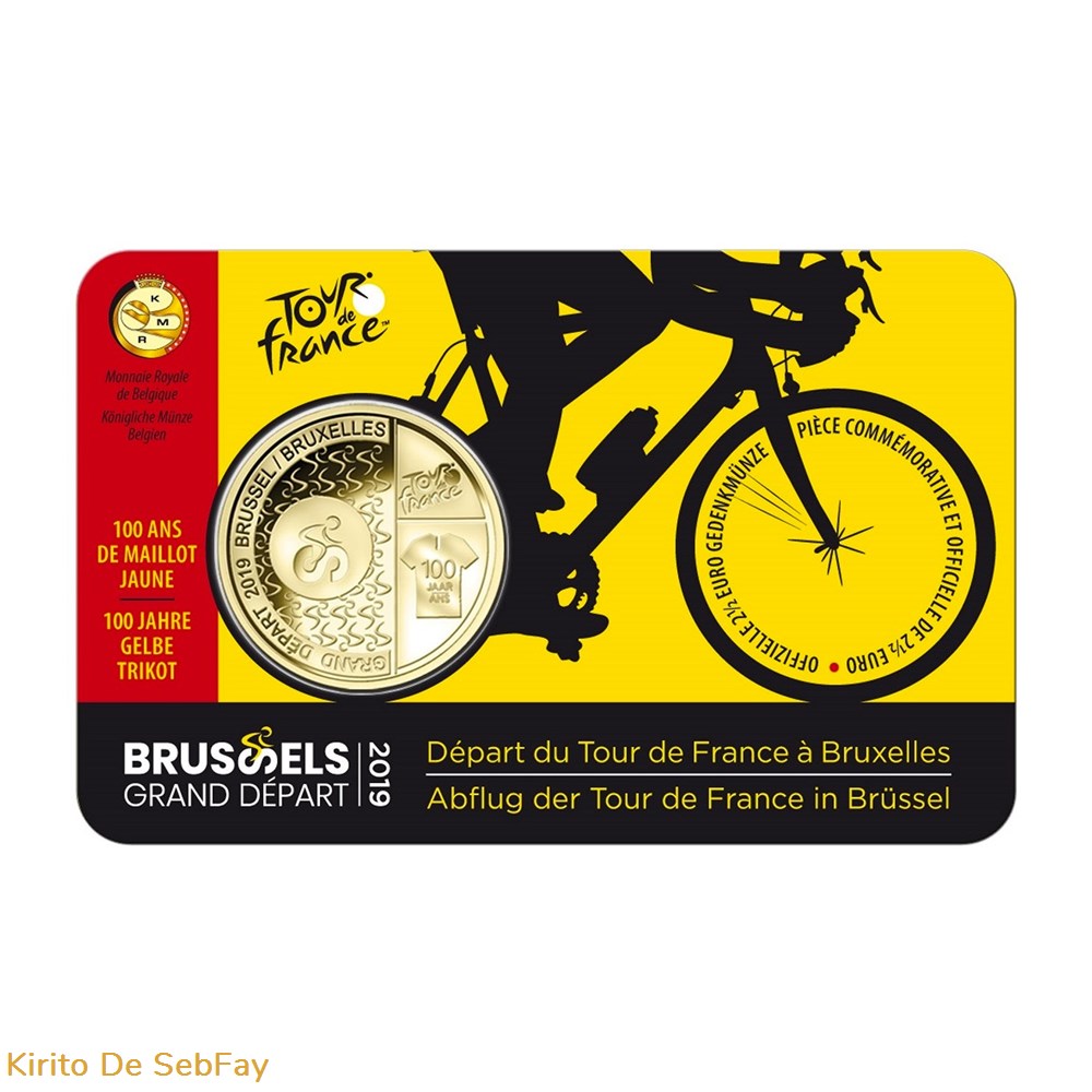 monnaies euros belgique tour de france 2019 de bruxelles